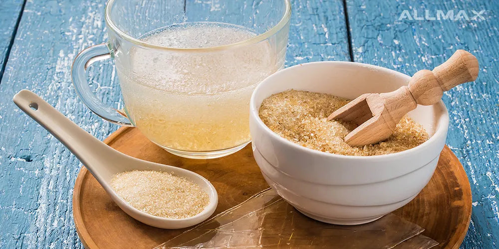 collagen supplements in a glass