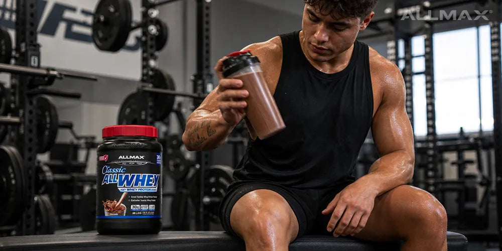 Man drinking AllWhey