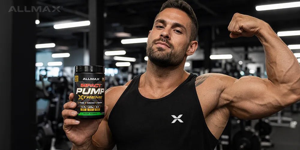 Man holding pre workout