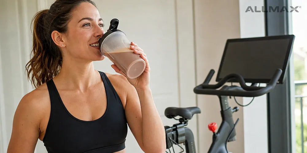 Female drinking Isoflex