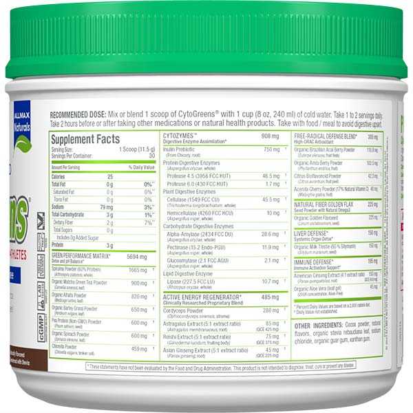 Cytogreens Super Green Powder - Allmax Nutrition