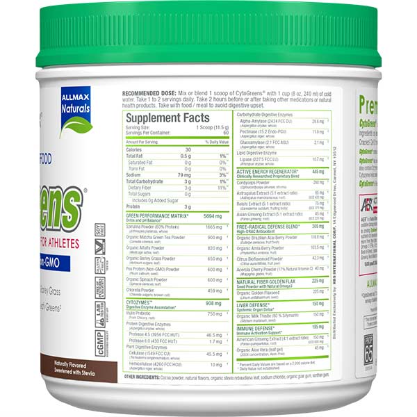 Cytogreens Super Green Powder - Allmax Nutrition