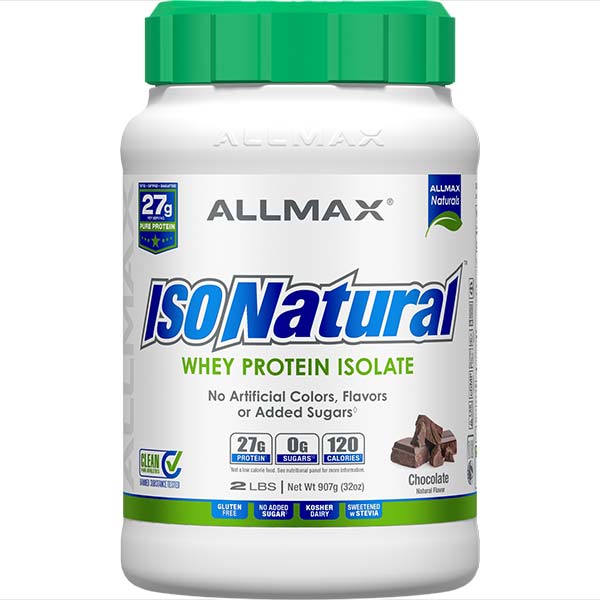 Isonatural: Natural Pure Whey Protein Isolate Powder - Allmax Nutrition