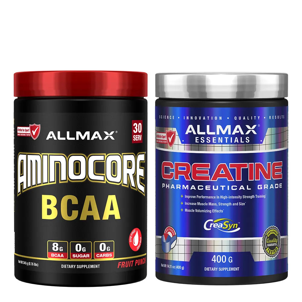 bottles of aminocore and creatine