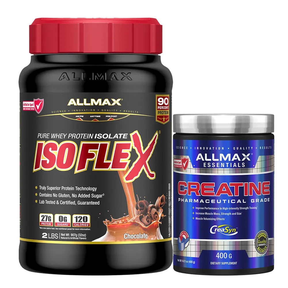 isoflex and creatine bottles