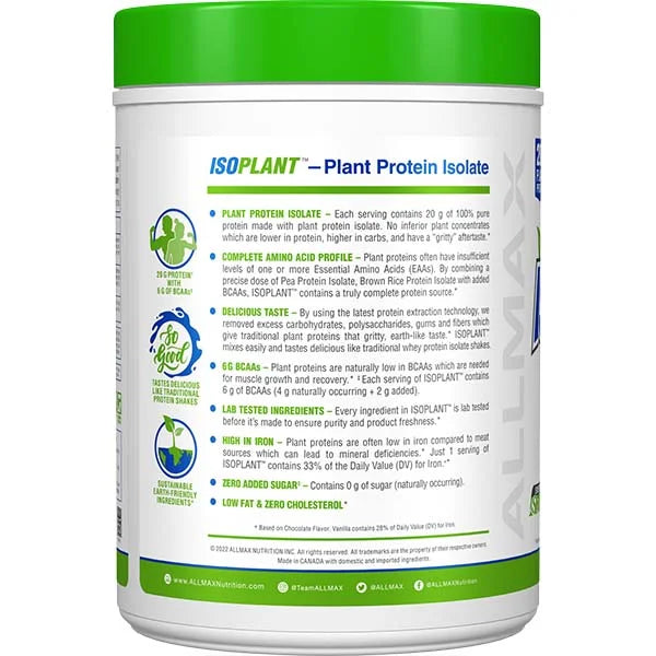 ISONatural Whey Protein Isolate unflavored 2lb tub left side view showing pure ingredients for clean muscle recovery.