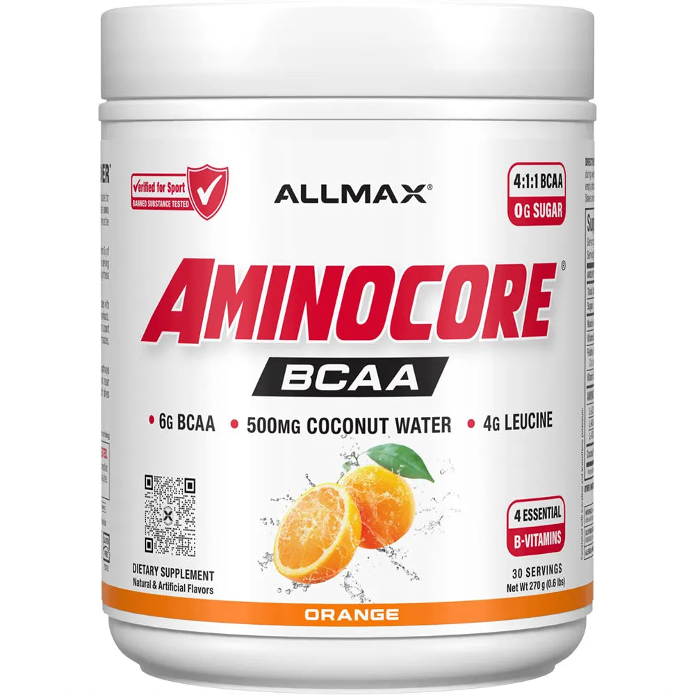 Aminocore white label tub in a white background