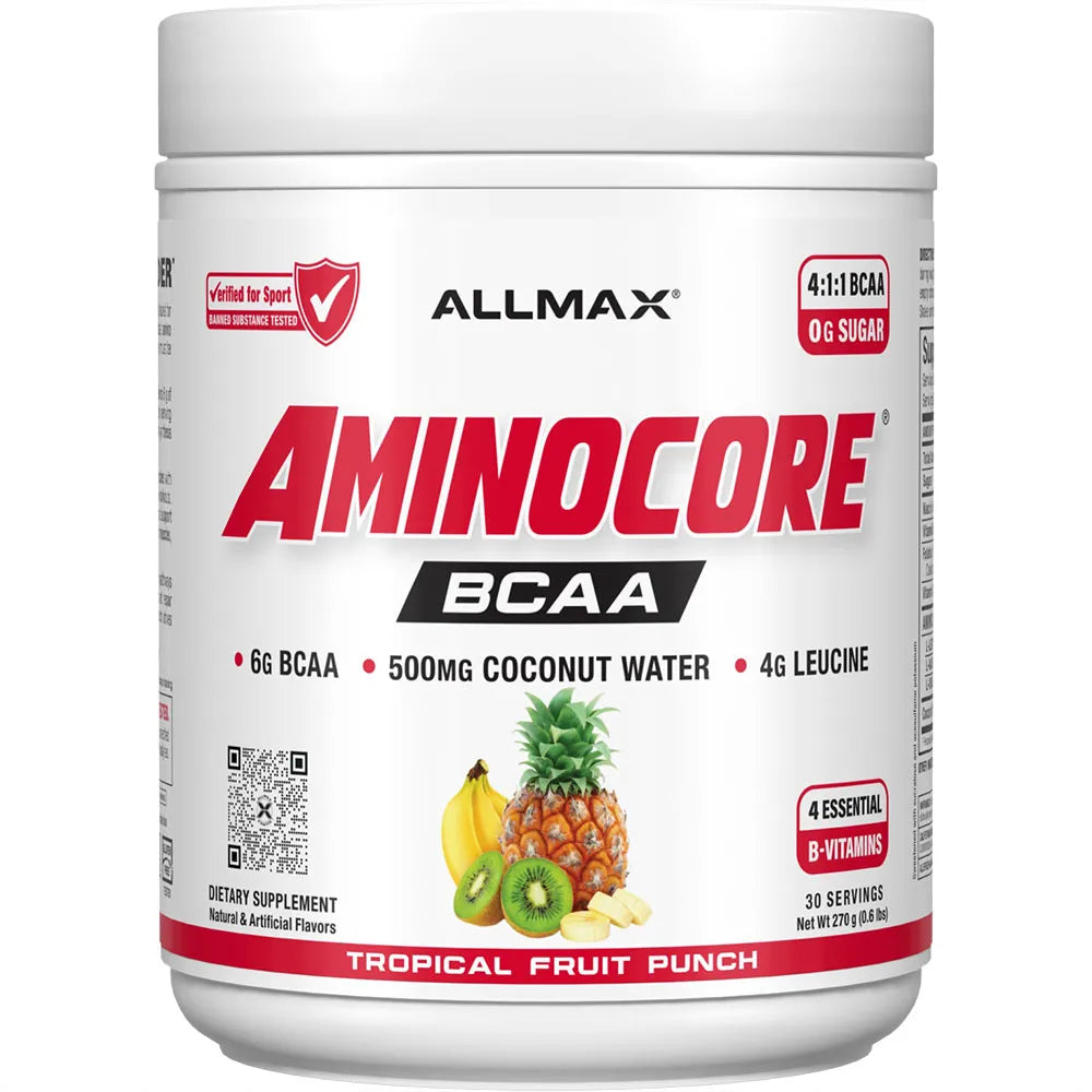 Aminocore white label tub in a white background