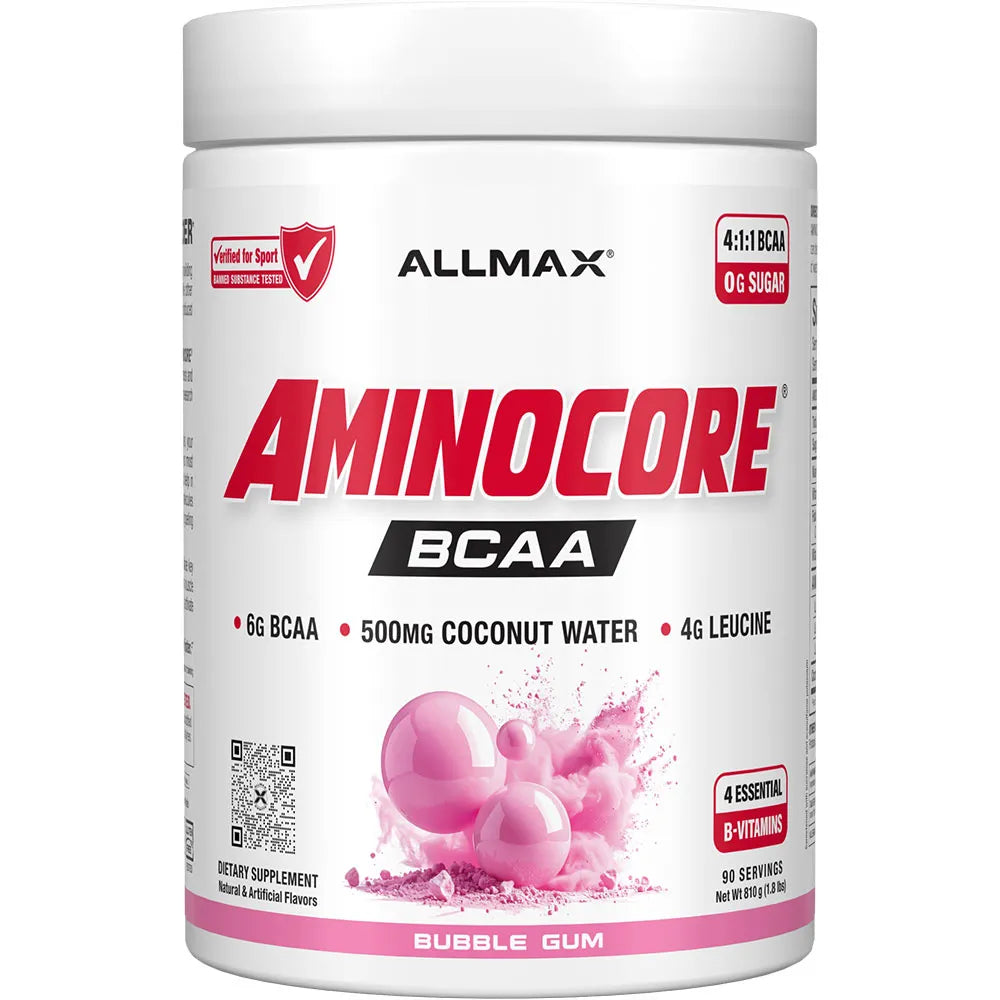 Aminocore white label tub in a white background