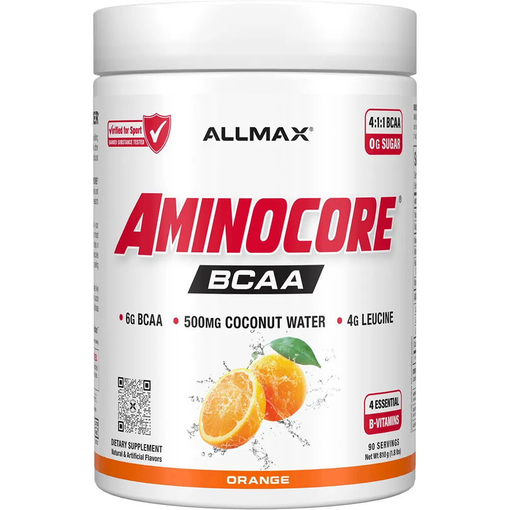 Aminocore white label tub in a white background