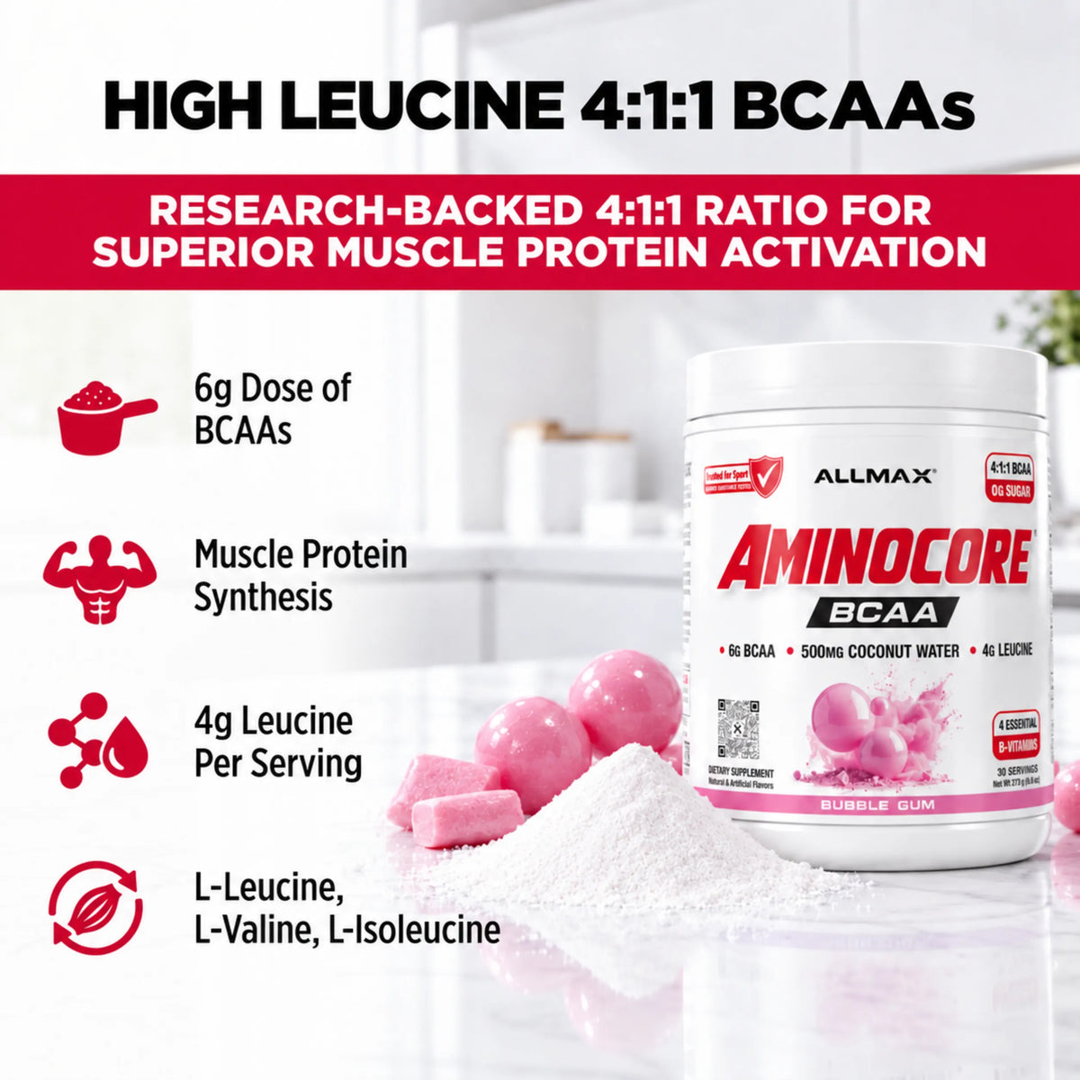 Allmax Aminocore: BCAA Supplement Powder