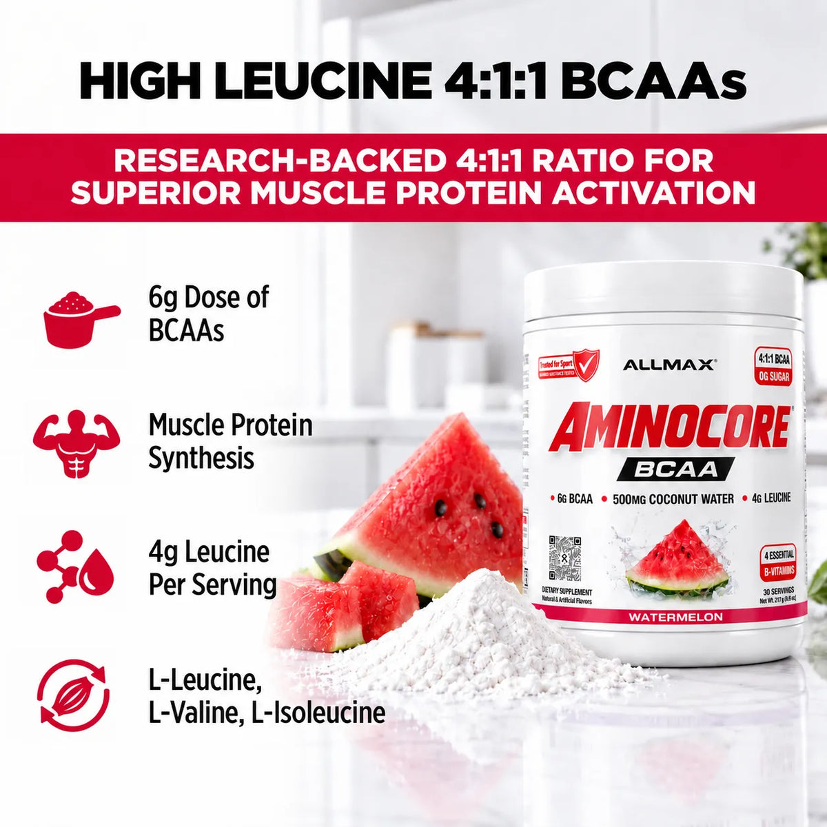 Allmax Aminocore: BCAA Supplement Powder