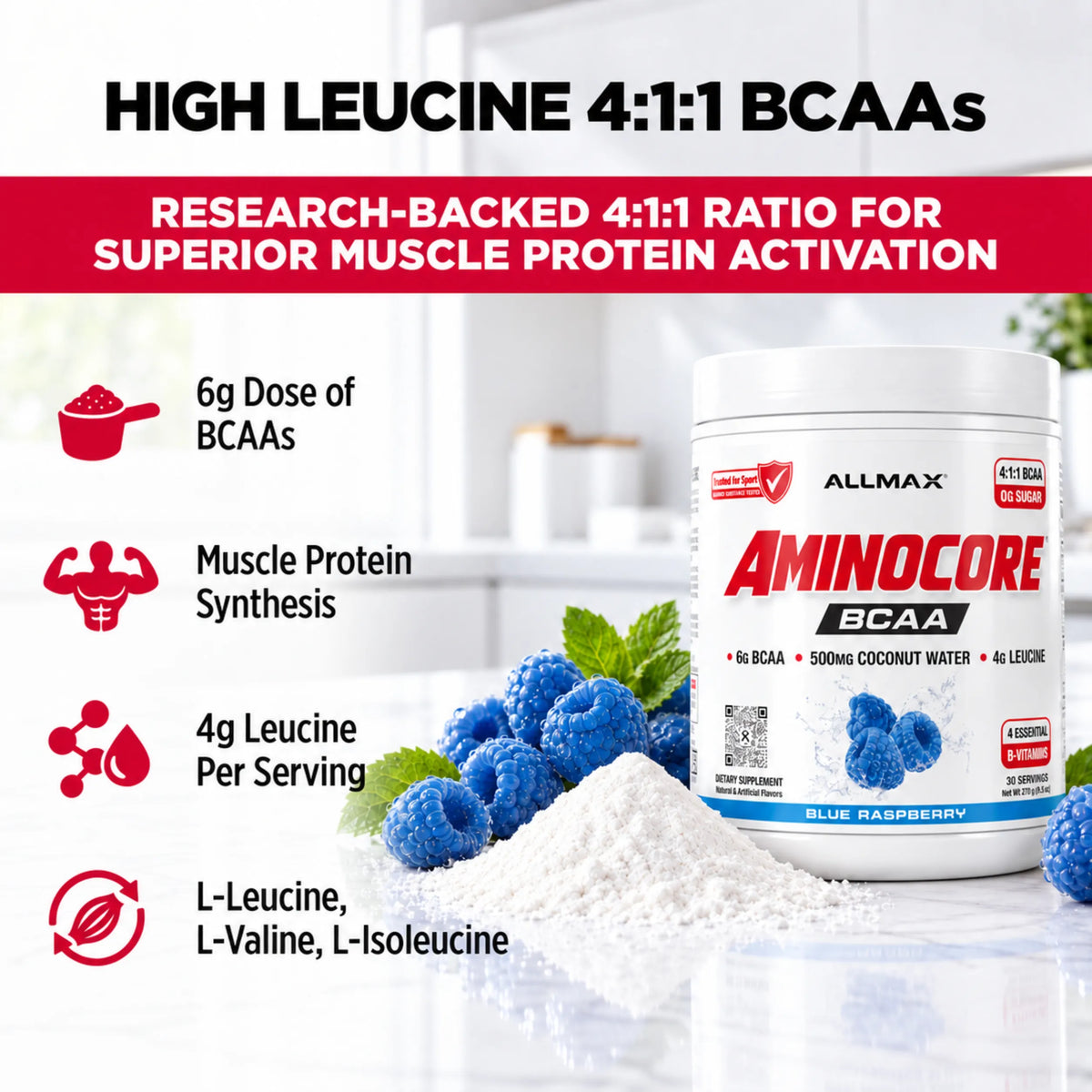 Allmax Aminocore: BCAA Supplement Powder