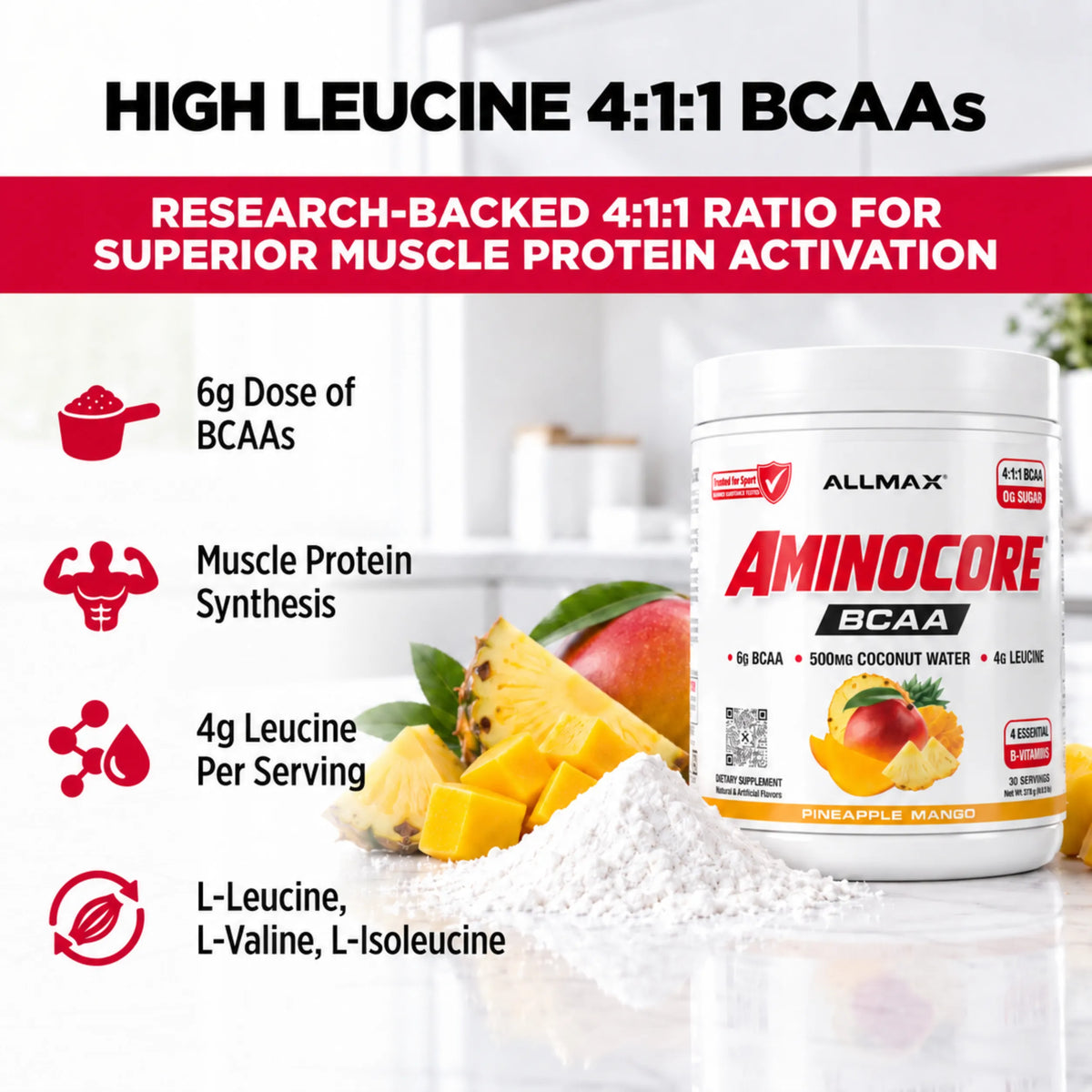 Allmax Aminocore: BCAA Supplement Powder