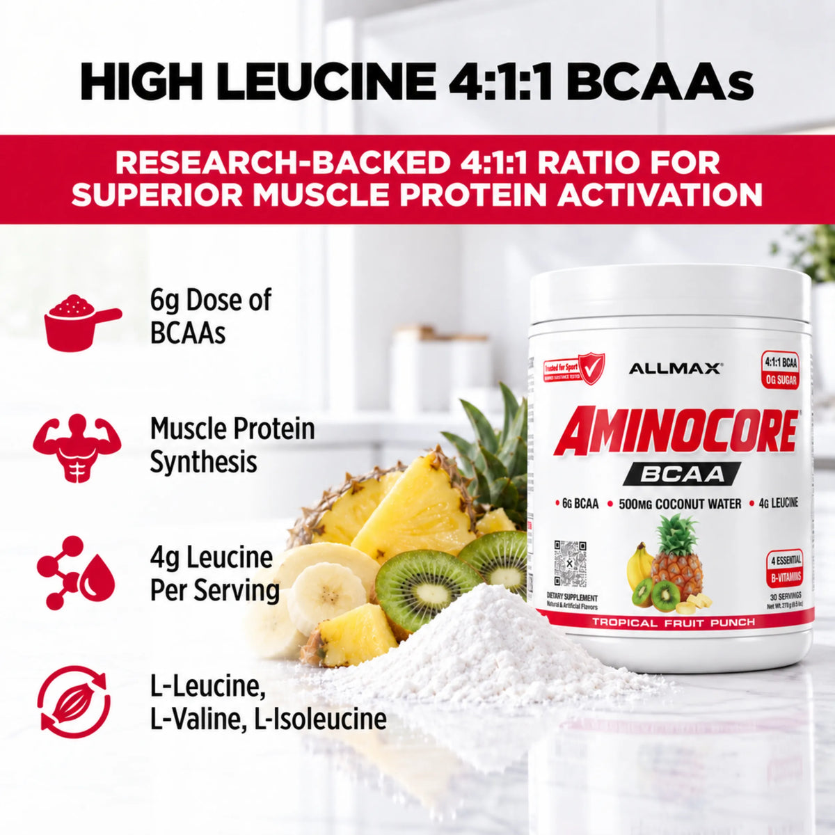 Allmax Aminocore: BCAA Supplement Powder