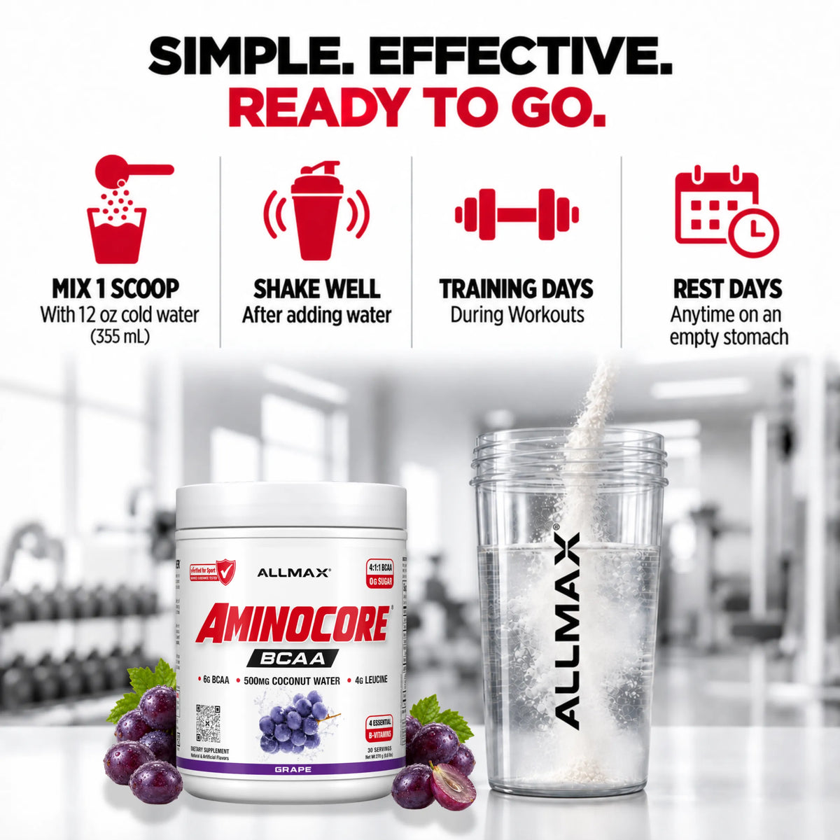 Allmax Aminocore: BCAA Supplement Powder