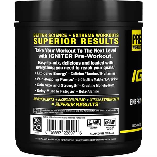 IMPACT IGNITER SPORT PRE WORKOUT - Allmax Nutrition