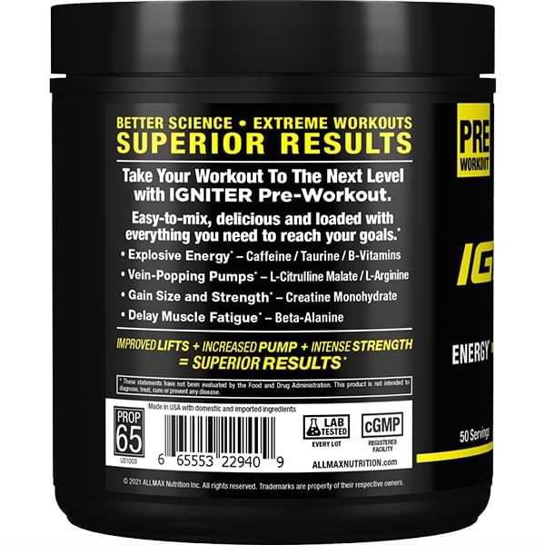 IMPACT IGNITER SPORT PRE WORKOUT - Allmax Nutrition