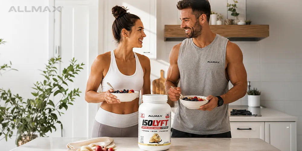 a couple enjoying allmax isolyft