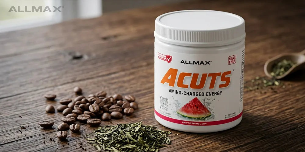 acuts + coffee beans + green tea