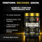 Allmax Vitastack supplement container with promotional text on a dark background