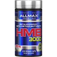 Front Allmax HMB supplement bottle in a white background