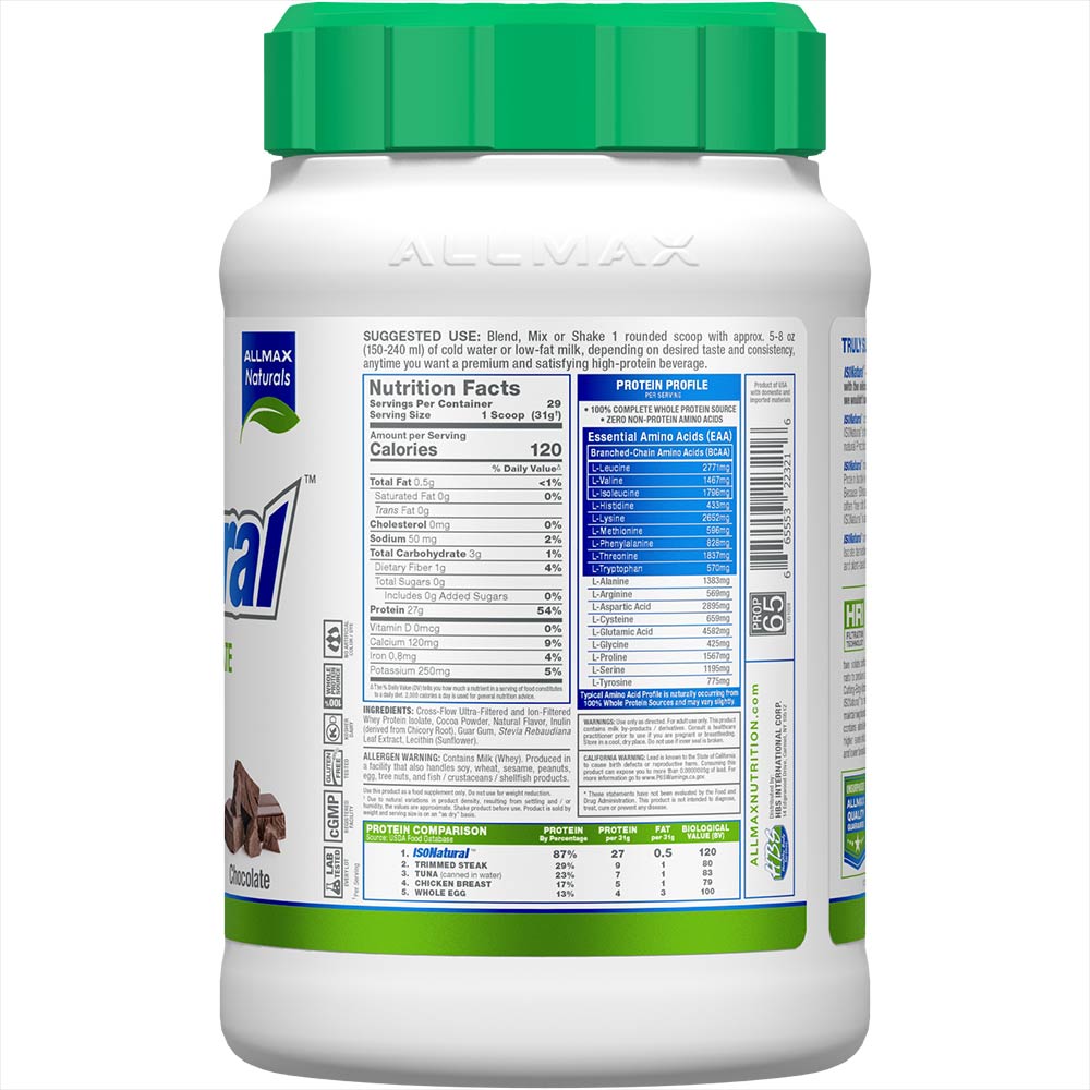 ALLMAX IsoNatural: Natural Pure Whey Protein Isolate
