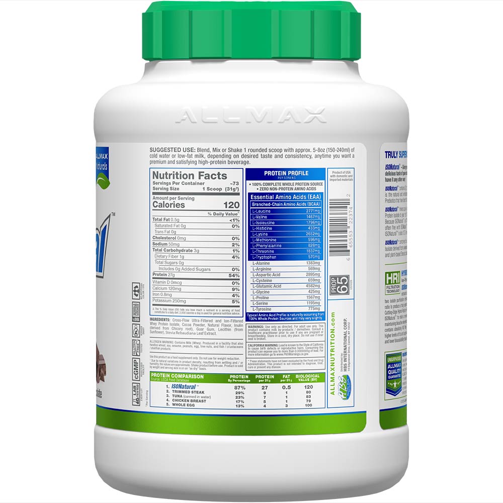 ALLMAX IsoNatural: Natural Pure Whey Protein Isolate