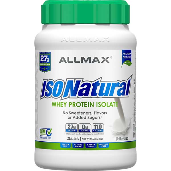 Isonatural: Natural Pure Whey Protein Isolate Powder - Allmax Nutrition