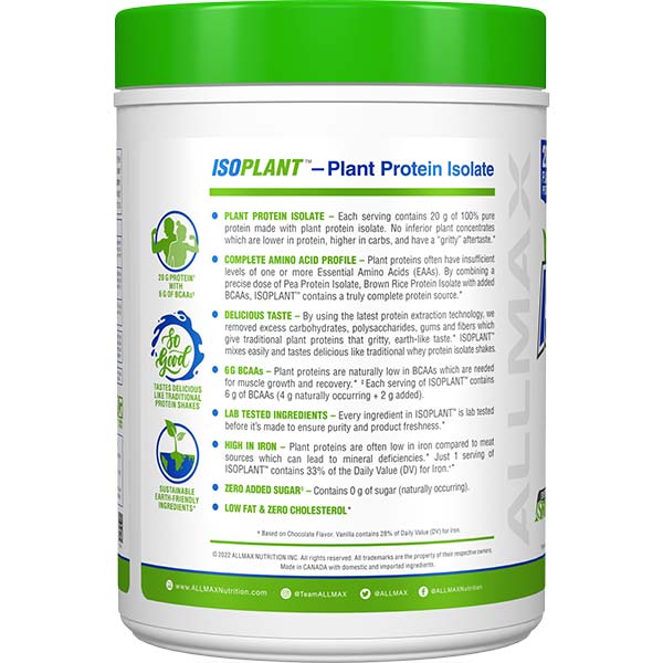 ISOPLANT Plant Protein Isolate - Allmax Nutrition
