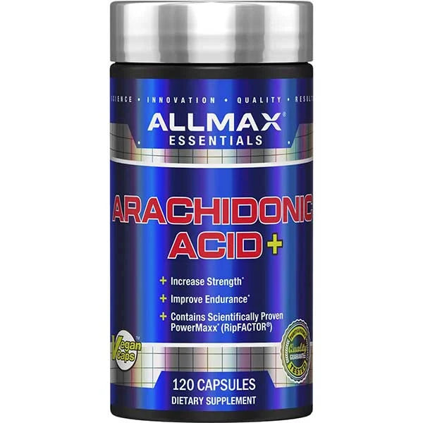 ALLMAX Arachidonic Acid + supplement in vegan capsules to support increased muscle strength.