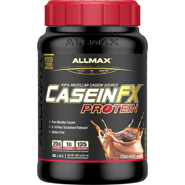 ALLMAX CaseinFX Protein in Chocolate flavour provides an 8-10 hour sustained release for muscle support.