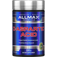 ALLMAX D-Aspartic Acid testosterone booster for natural muscle strength and vitality support.