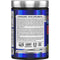 Allmax Essentials BCAA 400g left view showing 2:1:1 ratio supplement facts for muscle recovery.