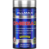 ALLMAX Essentials Omega 3 softgels provide EPA and DHA to support brain function naturally.