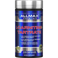 Allmax L-Carnitine Tartrate 120 vegan capsules for muscle recovery and metabolic fat metabolism support.