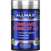 ALLMAX Essentials Longjack Tongkat Ali 60 capsules men's health supplement to help improve vitality.
