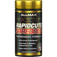 ALLMAX Rapidcuts Shredded thermogenic formula capsules for increased thermogenesis and fat metabolism.