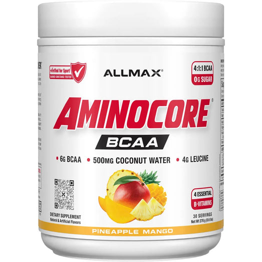 Aminocore white label tub in a white background