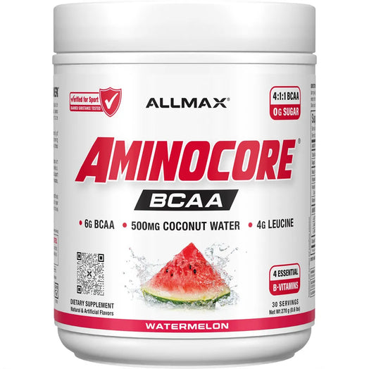 Aminocore white label tub in a white background