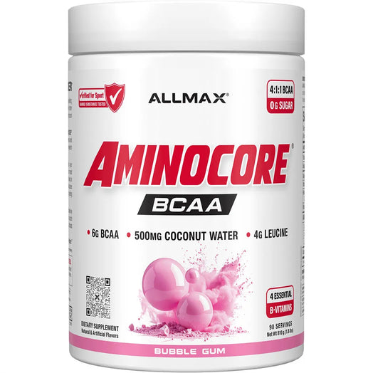 Aminocore white label tub in a white background