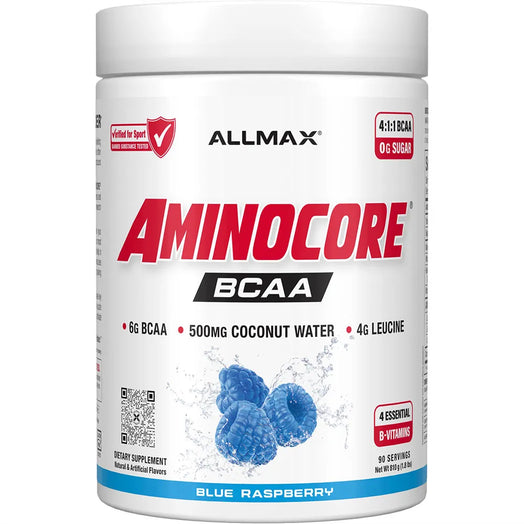 Aminocore white label tub in a white background