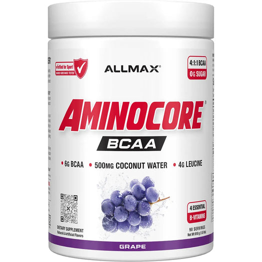 Aminocore white label tub in a white background