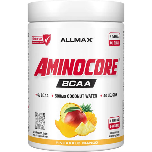 Aminocore white label tub in a white background
