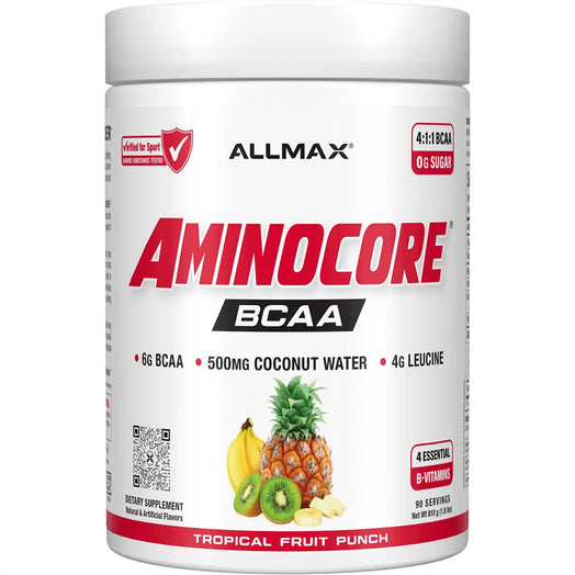 Aminocore white label tub in a white background