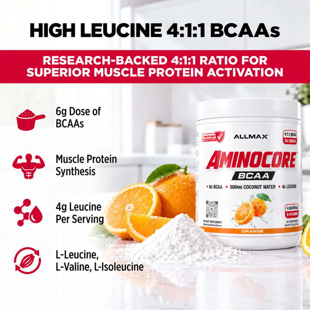 Allmax Aminocore: BCAA Supplement Powder