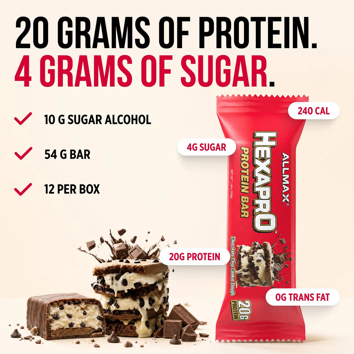 Allmax Hexapro Protein Bars