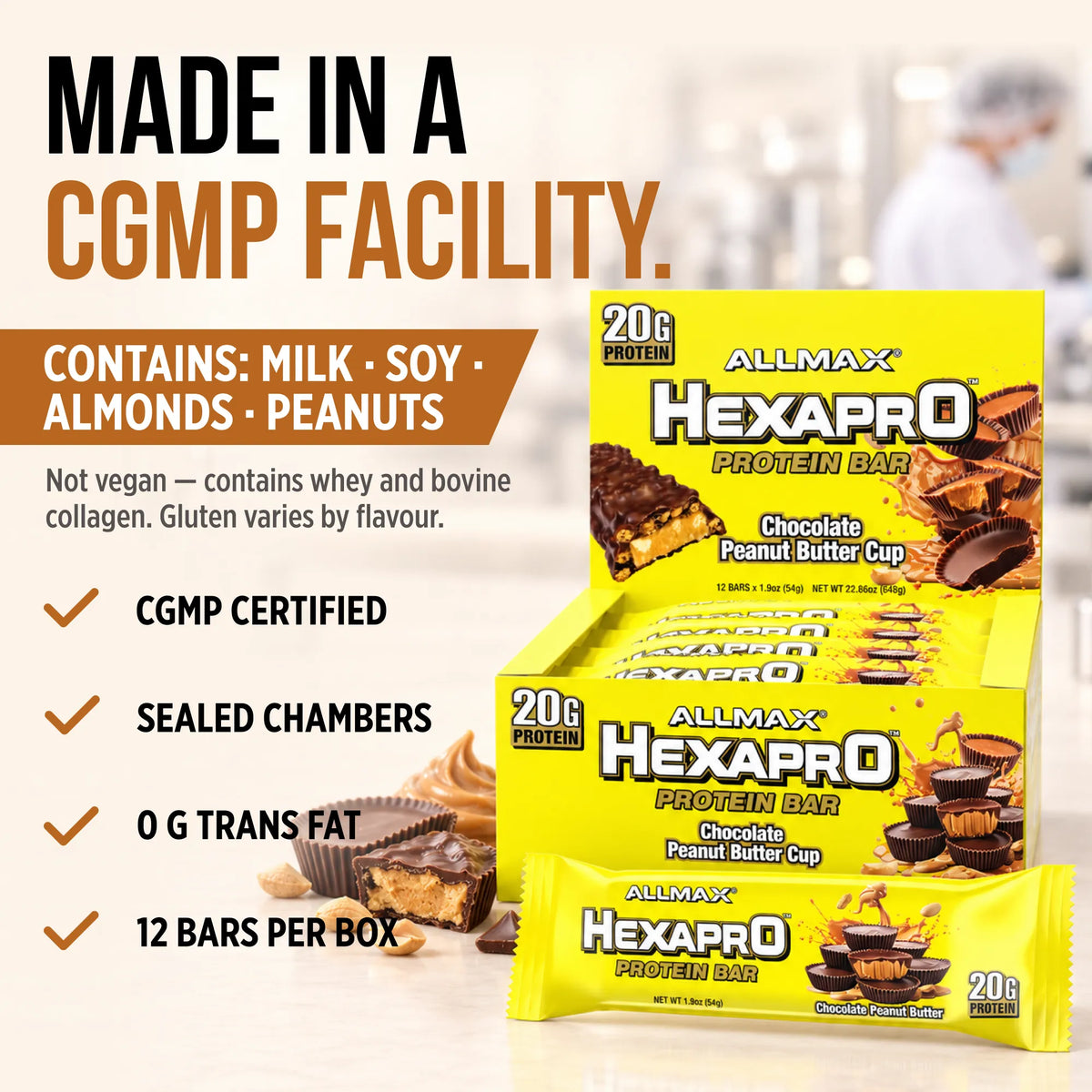 Allmax Hexapro Protein Bars