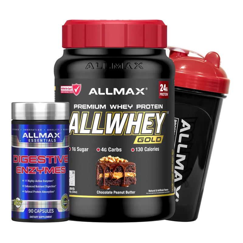 digestive enzyme, allwhey gold tubs from allmax