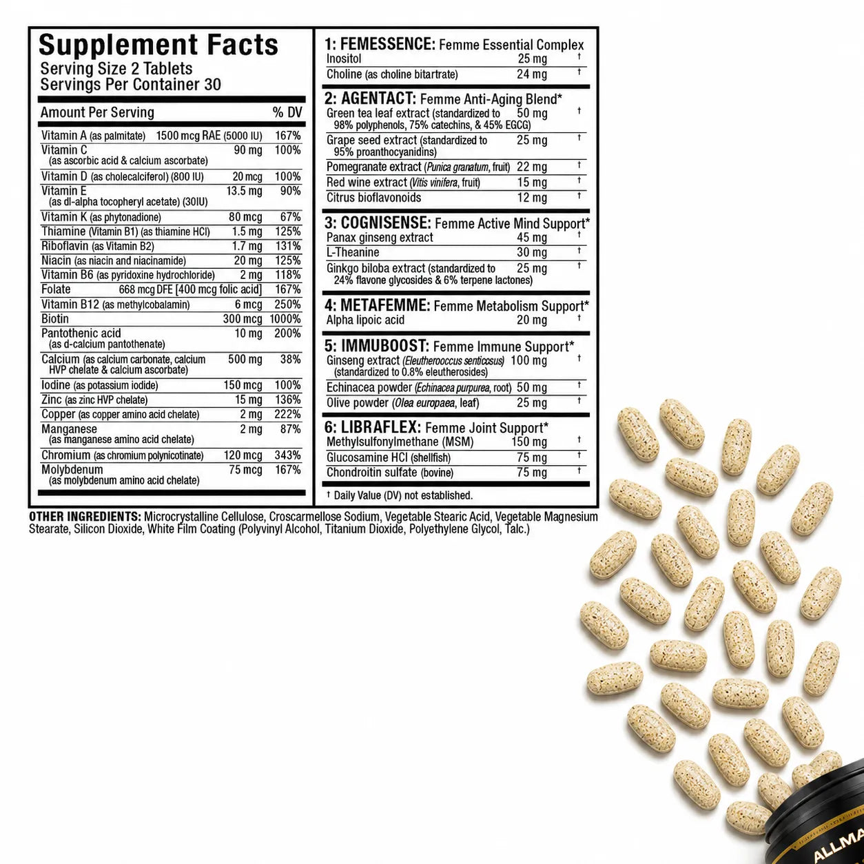 vitaform women allmax supplement facts